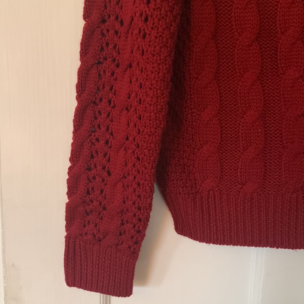 Amour Vert Deep Red Turtleneck Sweater - Picture 3 of 6